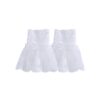 Set 2 mansete detasabile din dantela, marime universala, Alb - KESNUP