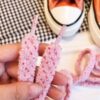 Set 2 sireturi plusate pufoase, latime 1 cm, lungime 120 cm, Roz / Rosu - KESNUP