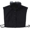 Guler fals tip camasa, detasabil, incretit pe gat tip tunica cu pliseuri, Negru - KESNUP Guler fals tip camasa, detasabil, incretit pe gat tip tunica cu pliseuri, Negru - KESNUP