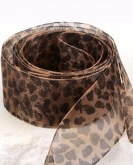 Set 2 sireturi din organza pentru incaltaminte si imbracaminte, Animal Print - KESNUP