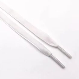 Set 2 sireturi din catifea, latime 1 cm, lungime 120 cm, Alb - KESNUP
