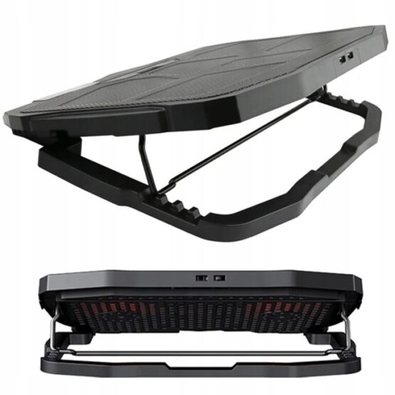 Cooler laptop gaming 4 ventilatoare, LED, Rosu - KESNUP