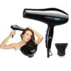 Uscator de par cu ionizare profesional, concentrator, difuzor, Negru - KESNUP Uscator de par cu ionizare profesional, concentrator, difuzor, Negru - KESNUP