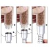 9 Para de dus cu filtru, 3 niveluri de filtrare a apei, anti-calcar, filet standard de 1/2", Silver - KESNUP