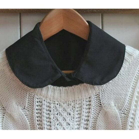 Guler fals de camasa, detasabil, model simplu rotunjit, Negru Guler fals de camasa, detasabil, model simplu rotunjit, Negru