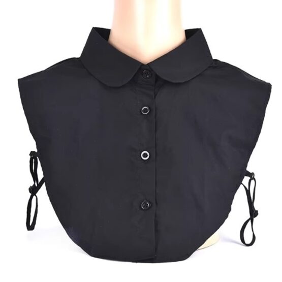 Guler fals de camasa, detasabil, model simplu rotunjit, Negru Guler fals de camasa, detasabil, model simplu rotunjit, Negru
