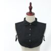 Guler fals de camasa, detasabil, model simplu rotunjit, Negru Guler fals de camasa, detasabil, model simplu rotunjit, Negru