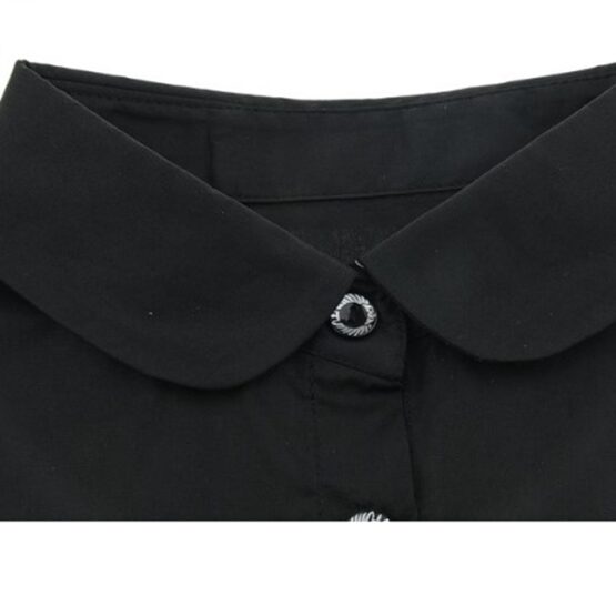 Guler fals de camasa, detasabil, model simplu rotunjit, Negru Guler fals de camasa, detasabil, model simplu rotunjit, Negru