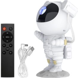Lampa de veghe decorativa cu LED in forma de astronaut, Alb - KESNUP Lampa de veghe decorativa cu LED in forma de astronaut, Alb - KESNUP