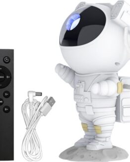 Lampa de veghe decorativa cu LED in forma de astronaut, Alb - KESNUP