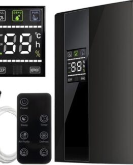 Dezumidificator si purificator camera cu higrostat, Negru - KESNUP