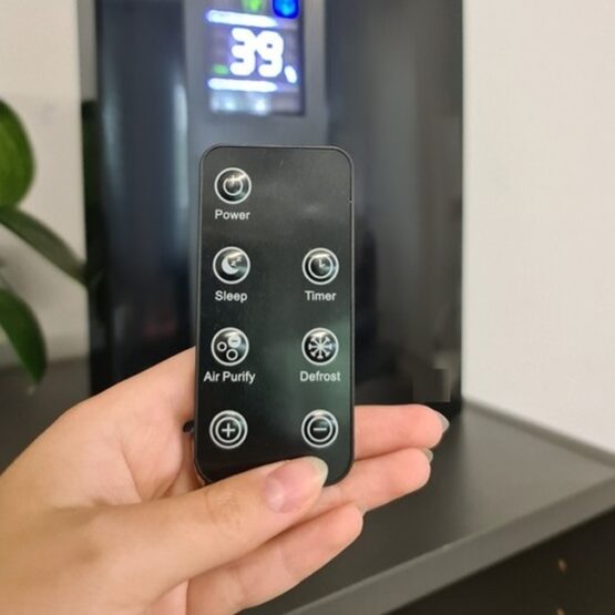 12 Dezumidificator si purificator camera cu higrostat, Negru - KESNUP