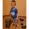 Set atelier de lucru de jucarie tip troller 3 in 1, cu unelte si accesorii, Verde - KESNUP
