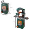 Set atelier de lucru de jucarie tip troller 3 in 1, cu unelte si accesorii, Verde - KESNUP