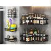 Set complet 5 rafturi pentru baie, utilizare universala, Negru - KESNUP Set complet 5 rafturi pentru baie, utilizare universala, Negru - KESNUP