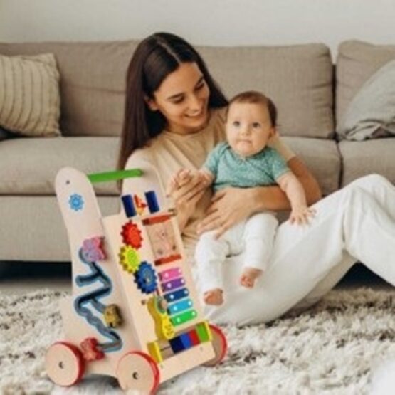 Antemergator Interactiv 2 in 1, coordoneaza miscarea si dezvolta simturile, Multicolor - KESNUP