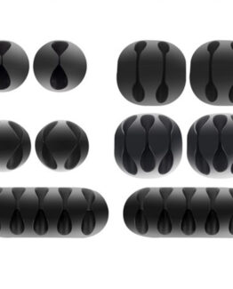 Set 10 suporturi cabluri pentru birou, 5 dimensiuni