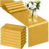 Traversa de masa, satin, dimensiuni 36 x 900 cm, material lavabil, utilizare versatila, Auriu Traversa de masa, satin, dimensiuni 36 x 900 cm, material lavabil, utilizare versatila, Auriu