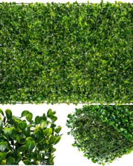 Gard decorativ cu frunze artificiale, 40 X 60, Verde