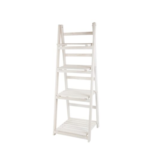 Stand Raft Stand / raft pentru ghivece plate tip etajera de flori cu 4 etaje, Alb