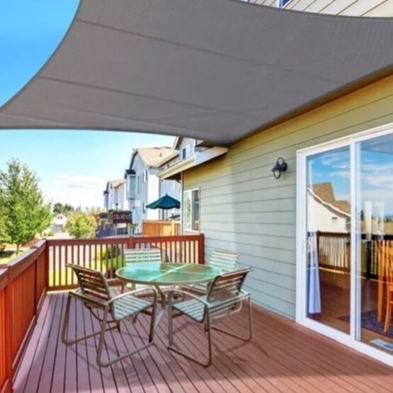 Copertina tip prelata parasolar cu protectie UV pentru gradina, gradina, balcon, Gri