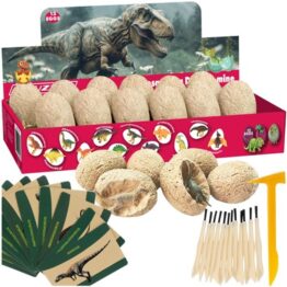 Set arheolog 12 oua de dinozauri, pentru copii 3+ ani, Multicolor Set arheolog 12 oua de dinozauri, pentru copii 3+ ani, Multicolor