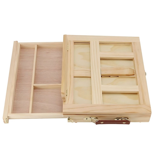 Sevalet pictura portabil 2 in 1 tip valiza, Crem
