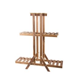 Suport / raft pentru plante tip etajera de flori cu 3 etaje, Maro deschis Suport / raft pentru plante tip etajera de flori cu 3 etaje, Maro deschis