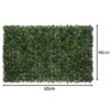 Gard decorativ cu frunze artificiale, 40 X 60, Verde
