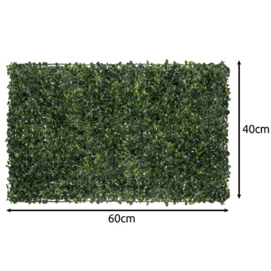 Gard decorativ cu frunze artificiale, 40 X 60, Verde