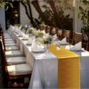 Traversa de masa, satin, dimensiuni 36 x 900 cm, material lavabil, utilizare versatila, Auriu Traversa de masa, satin, dimensiuni 36 x 900 cm, material lavabil, utilizare versatila, Auriu