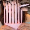 Agrafa tip clips pentru volum radacina si breton cu 6 dinti, Roz - KESNUP