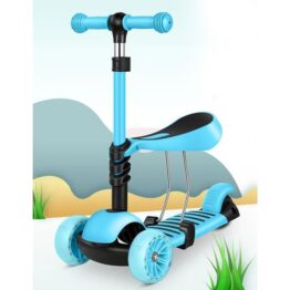 Trotineta cu sezut si ghidon cu inclinare 2 in 1, Albastru - KESNUP