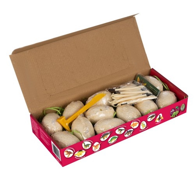 Set arheolog 12 oua de dinozauri, pentru copii 3+ ani, Multicolor