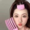 Agrafa tip clips pentru volum radacina si breton cu 6 dinti, Roz - KESNUP