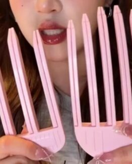 Agrafa tip clips pentru volum radacina si breton cu 6 dinti, Roz - KESNUP