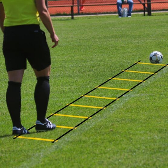 Scara de antrenament cu 12 trepte, Negru / Galben