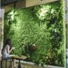 Gard decorativ cu frunze artificiale, 40 X 60, Verde