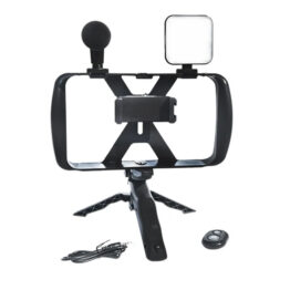 9-4.jpg Selfie stick cu trepied, lampa LED, Bluetooth, Negru