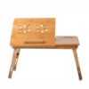 Masuta pliabila si ajustabila lemn de bambus 50x32.5x30 cm Bej