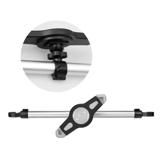 Suport auto tableta aluminiu/abs Negru/Argintiu