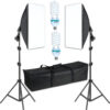 Set 2 lampi softbox 50 x 70 cm pentru studio, Negru Set 2 lampi softbox 50 x 70 cm pentru studio, Negru