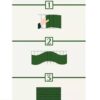 Banda de gard pentru gradina cu 25 cleme de fixare tip plasa, Verde