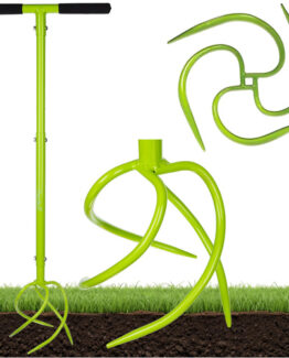 Cultivator manual pentru afanarea si aerisirea solului, Verde
