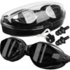 Set de ochelari de inot si dopuri pentru urechi si nas, Negru Set de ochelari de inot si dopuri pentru urechi si nas, Negru