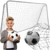 Poarta de fotbal pentru exterior cu dimenisunea 213 x 150 x 90 cm, Argintiu