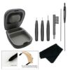Kit profesional de curatare aparat auditiv, compus din 8 piese, Negru Kit profesional de curatare aparat auditiv, compus din 8 piese, Negru