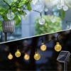 Ghirlanda becuri solare decorativa, 100 becuri lumina calda, 12 m, Transparent / Negru Ghirlanda becuri solare decorativa, 100 becuri lumina calda, 12 m, Transparent / Negru