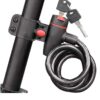 Lacat antifurt pentru bicicleta, motocicleta, trotineta electrica, scuter cu suport prindere sa, Negru / Rosu