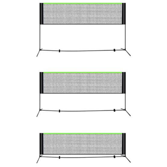 Fileu portabil pentru tenis, volei, badminton, tenis de picior, Verde / Negru